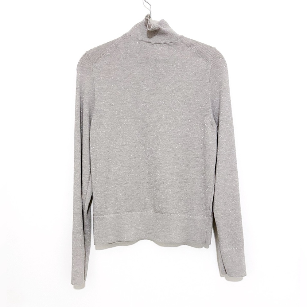J. Crew Metallic Ruffle Neck Sweater - Picture 3 of 7